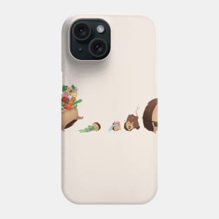 Hedgehog Family Parade Phone Case