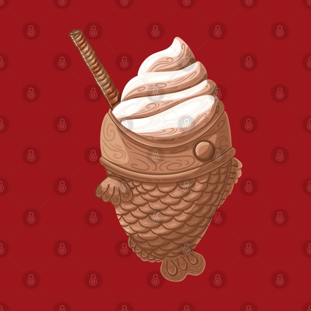 Sweet ice cream kawaii Taiyaki by Xatutik-Art