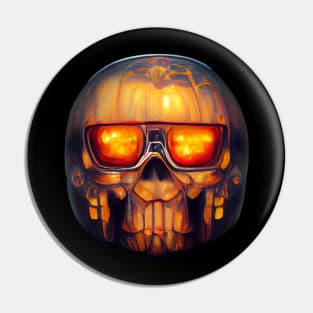 Pumpkin Skull Halloween Pin