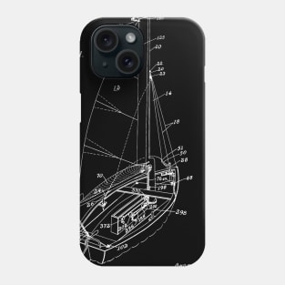 Sailing Boat Vintage Patent Hand Drawing Phone Case