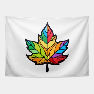 Funky Maple Leaf Tapestry