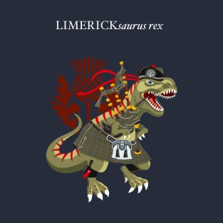 Clanosaurus Rex LIMERICKsaurus Plaid Limerick Irish Ireland Family Tartan T-Shirt