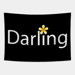 Darling fun text design Tapestry