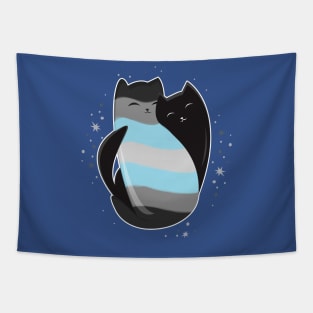 Demiboy Cat LGBT Pride Flag Tapestry