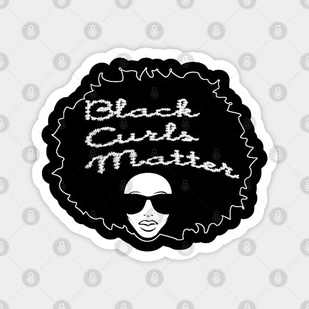 BLACK CURLS MATTER by AfreeKA -2 Magnet by DREAM SIGNED Collection