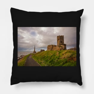 Aberystwyth Castle and War Memorial, Aberystwyth, Wales Pillow