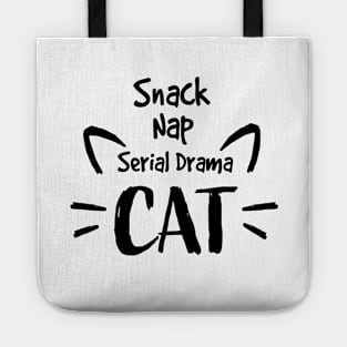 Snack Nap Serial Drama Cat Tote