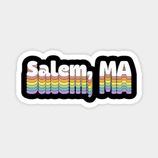 Salem, MA // Retro Typography Design Magnet