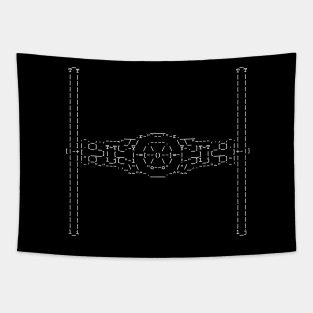 ASCII Art TIE Fighter Tapestry