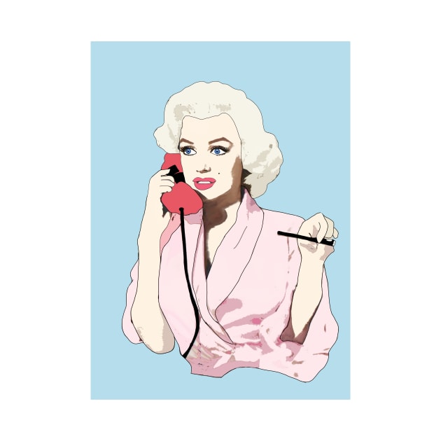 Marilyn Monroe light blue by Sara's digital corner