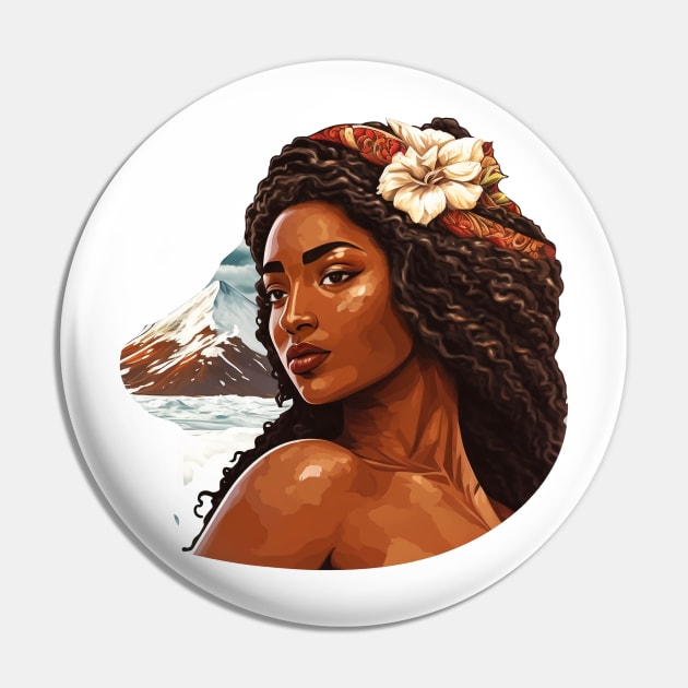 Poli'ahu Hawaiian Goddess of Snow Mauna Kea Illustration Mythology Pin by peachycrossing