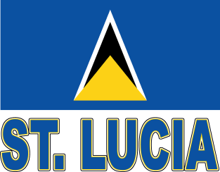 The Pride of St. Lucia - Saint Lucia Flag Design Magnet