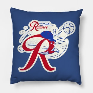 Defunct Seattle Rainiers Baseball Mascot Pillow
