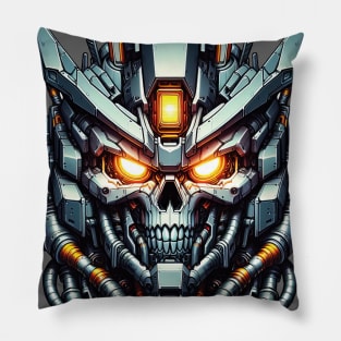 Biomech Skull S01 D10 Pillow