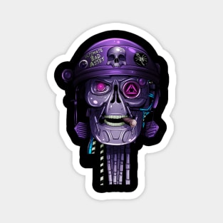 Retro Robo Skull Magnet