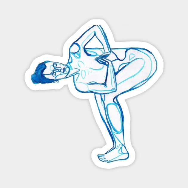 Parivritta Utkatasana Magnet by Celeste 