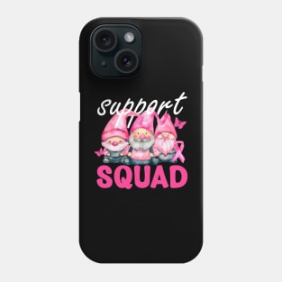 Breast Cancer Awareness Shirt For Women Gnomes Support Squad Phone Case