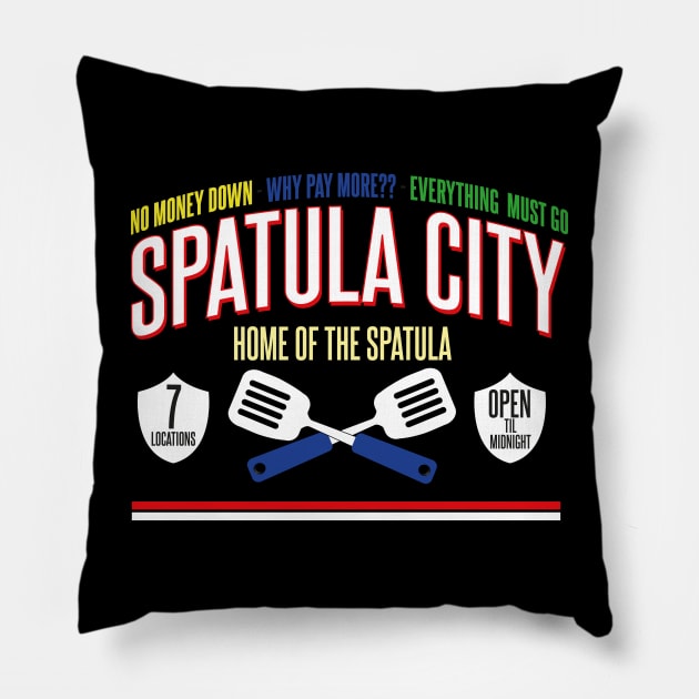 Spatula City - Home of the Spatula Pillow by Meta Cortex