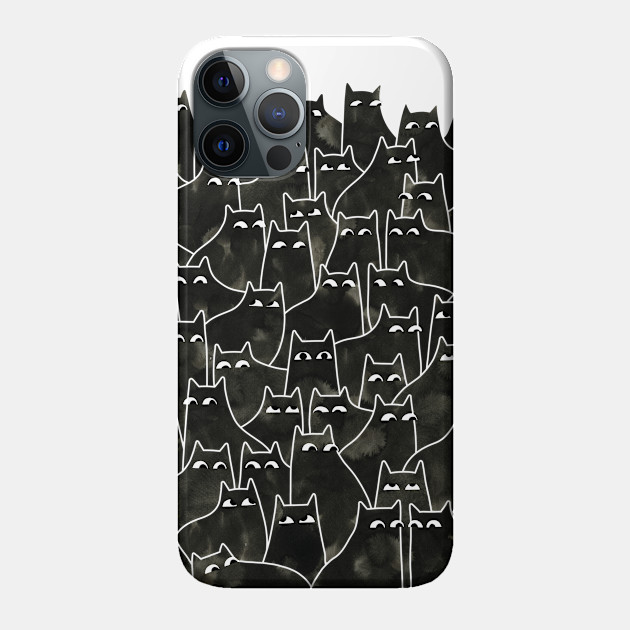 Suspicious Cats - Cats - Phone Case