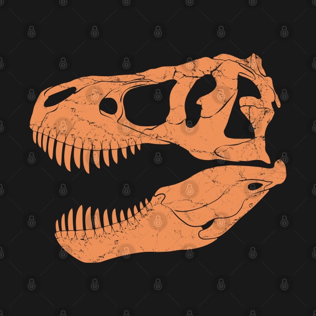 Tyrannosaurus Rex fossil skull by NicGrayTees