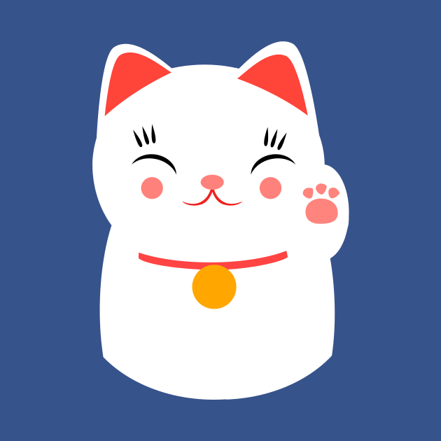 Lucky happy Japanese cat by EuGeniaArt