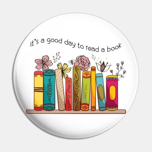 It's a good day to read a book, book lover teacher Pin