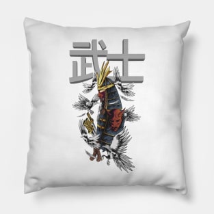 Oni Mask Samurai Japanese Traditional Art Style Pillow