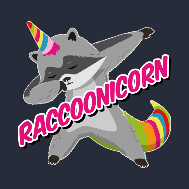 Raccoonicorn Unicorn Raccoon Dabbing by propellerhead