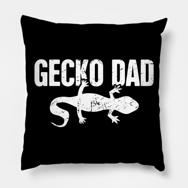 Gecko Dad | Leopard Gecko Graphic Pillow by MeatMan