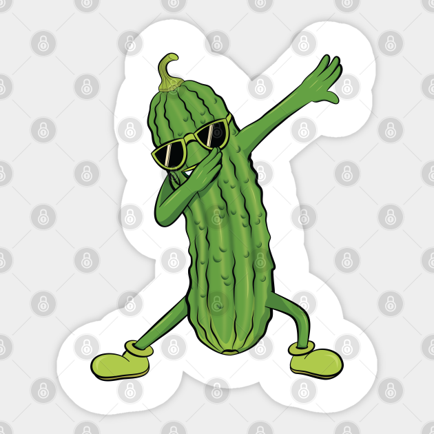 Dabbing Pickle Dancing Cucumber Lover Funny Gifts Pickle Sticker Teepublic Larry the cucumber (bob the tomato translation)] miren al pepino (watch the cucumber) (wishing to dance as he.) pepino bailarin (dancing cucumber), pepino bailarin (dancing cucumber). dabbing pickle dancing cucumber lover funny gifts