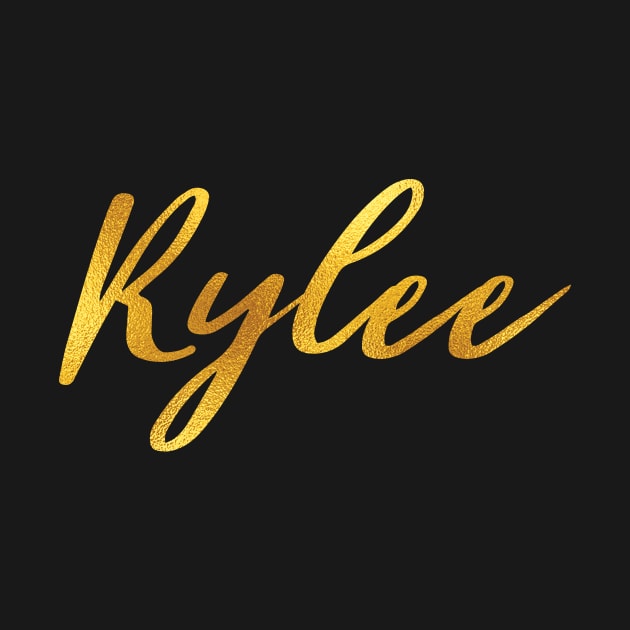 Rylee Name Hand Lettering in Faux Gold Letters by Pixel On Fire