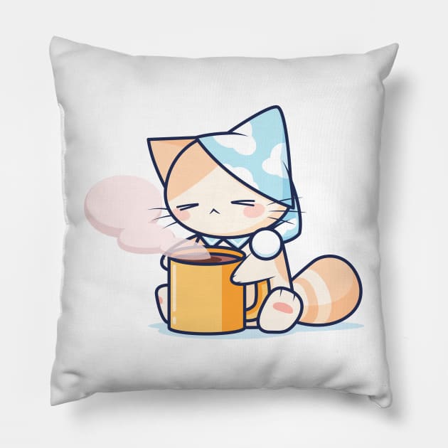 Sleepy Cat Pillow by Everything A Cat