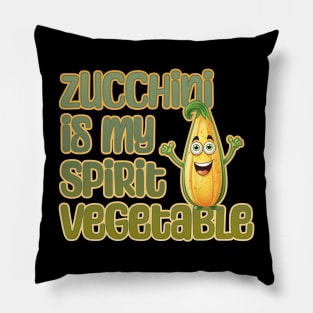 Zucchini is My Spirit Vegetable Pillow