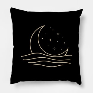 Crescent Moon Wave Pillow