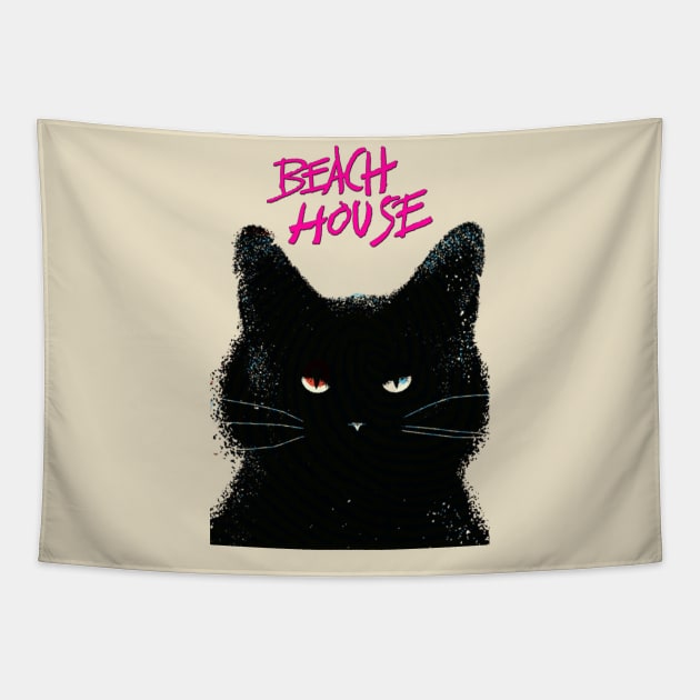 Beach House Cats Tapestry by 14RF