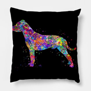 Dogo argentino dog watercolor Pillow