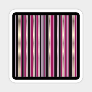 Elegant Gold And Neon Stripes Magnet