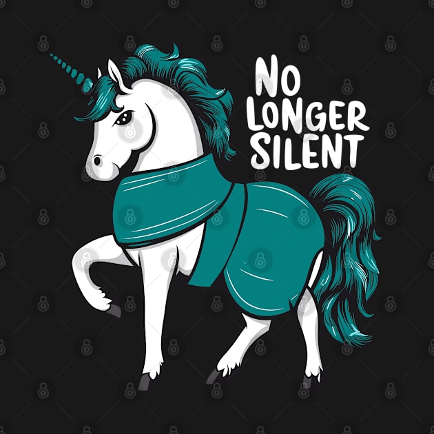 No Longer Silent, Unicorn, Sexual Assault Awareness Month by Adam Brooq