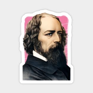 English Poet Alfred Tennyson illustration Magnet