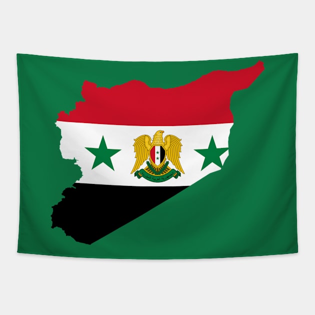 Syria Flag Map Tapestry by Historia