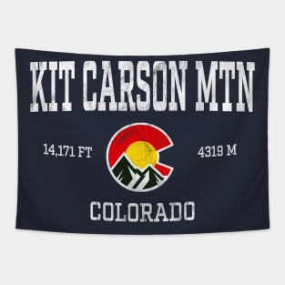Kit Carson Mountain Colorado 14ers Vintage Athletic Mountains Tapestry