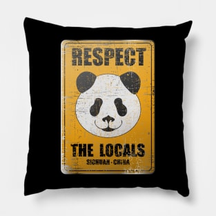 Panda, Sichuan China, Respect the Locals Pillow