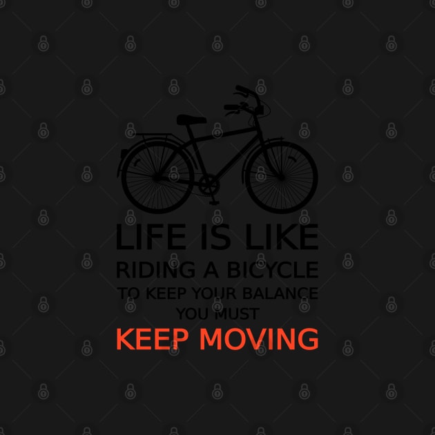 life is like riding a bicycle, text design, word art by beakraus