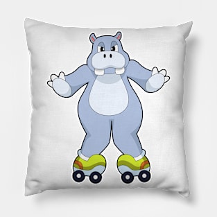 Hippo with Roller skates Pillow