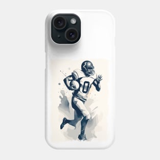 ✪ Football Player Portrait ✪ Abstract Vector Art Illustration Phone Case