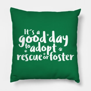 DOG ADOPTION. Rescue, Adopt, Foster. Pillow