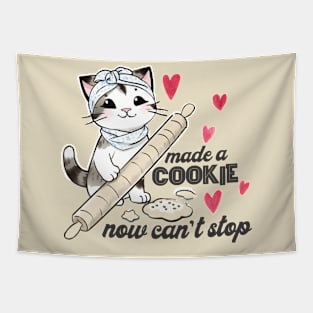 Cute baking cat kitten cookie bakery pastry chef culinary Tapestry