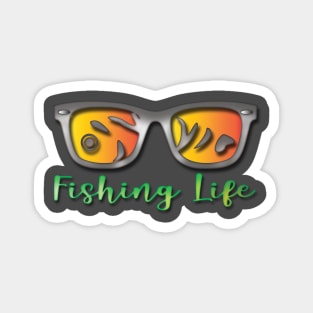 Fishing Life Sunglasses Magnet