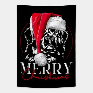 Santa Newfoundland Merry Christmas gift dog mom Tapestry