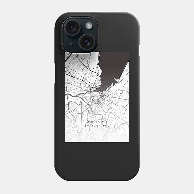 Geneva Switzerland City Map Phone Case by Robin-Niemczyk